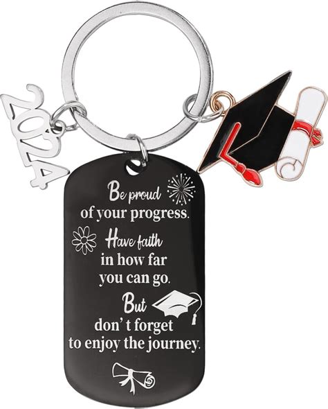 Wcx Graduation Keychain Class Of 2024 Stainless Steel College Graduate