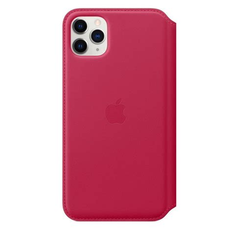 純正 Iphone 11 Pro Max レザーフォリオ ラズベリー Raspberry 赤 アップル 並行輸入品 純正ケース カバー