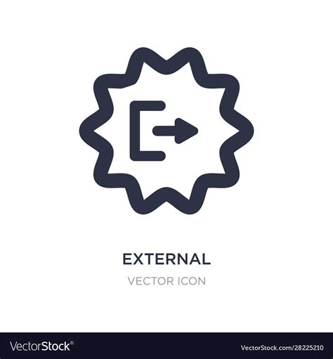 external icon  white background simple element vector image
