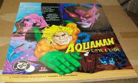 Dc Comics Aquaman Time And Tide 1993 Promo Poster 22 X 17 Rk 34 Ebay