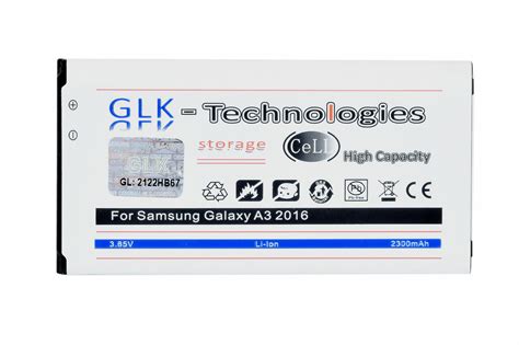 GLK TECHNOLOGIES Akku für Samsung Galaxy A3 2016 SM A310F EB BA310ABE