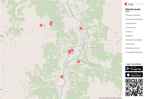 Zillertal Arena Printable Tourist Map | Tripomatic