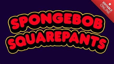 SpongeBob SquarePants Trendy Text Effect Generator