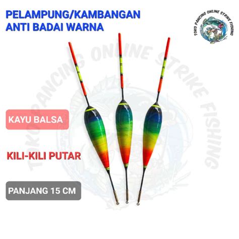 Jual PELAMPUNG KAMBANGAN WARNA ANTI BADAI 15 CM KAYU BALSA Shopee