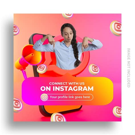 Premium Psd Follow Us On Instagram Social Media Banner With Username Box