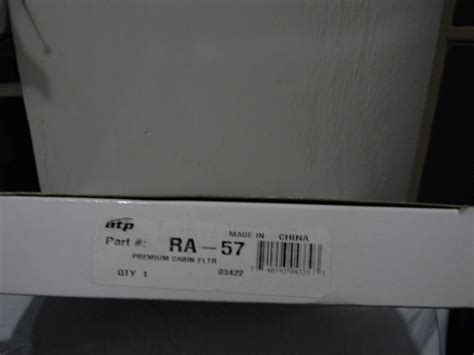 Cabin Air Filter ATP RA 57 For Sale Online EBay