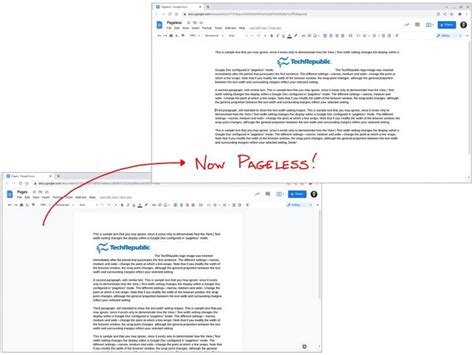 Focus On Content With The New Pageless Option In Google Docs Techrepublic