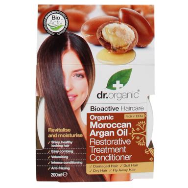 Après shampooing reconstituant Dr Organic à l Huile d Argan marocaine