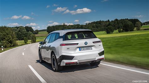 BMW IX 2022MY Color Mineral White Rear Three Quarter