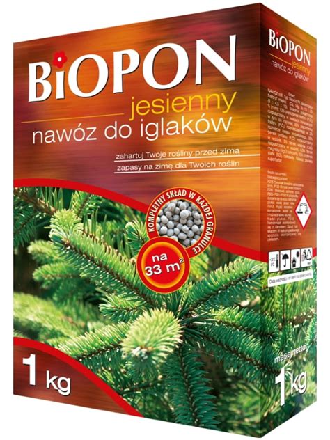 Nawóz jesienny do iglaków 1 kg BIOPON Sklep Ogrodniczy Online