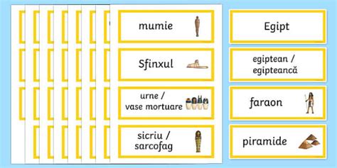 Egiptul Antic Cartona E Vocabular Creat De Profesori