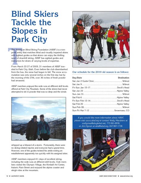 Blind Skiers Tackle the Slopes in Park City by Premier Travel Media - Issuu