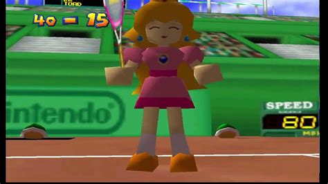 Mario Tennis 64 Vamos A Jugar Equipo De La Princesa Peach Y Mario