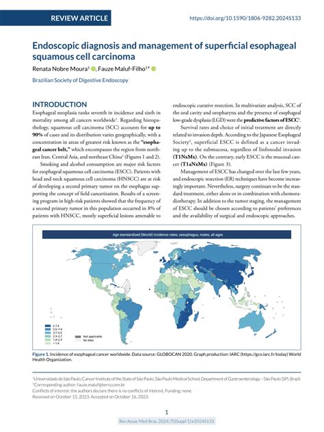 Pdf Endoscopic Diagnosis And Management Of Superficial Esophageal