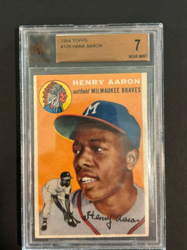 Topps Hank Aaron Rc Rookie Bgs Beckett Ebay