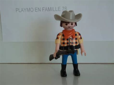 Playmobil Vintage Western Cow Boy Ceinturon Carabine Colt Du Set