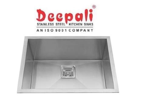 Deepali Gray MATT 204 Stainless Steel Single Bowl Handmade Sink