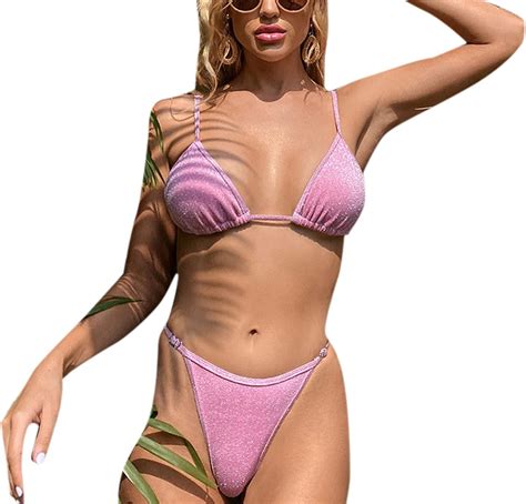 Bling Bikini Set Costumi Da Bagno Per Donna Vita Bassa Perizoma Costumi