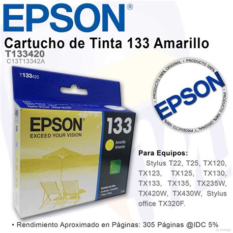 Cartucho Tinta Epson T Amarillo T C T A Original