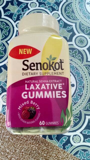 Senokot Senna Natural Laxative Gummies 60 Ct Mixed Berry For Sale