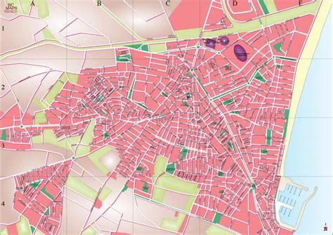 Roquetas De Mar Mapa Vectorial Illustrator Eps Formato Editable Bc Maps