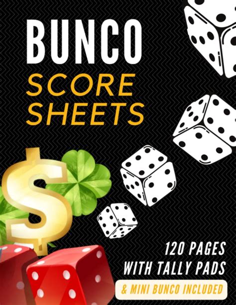 Bunco Score Sheets Pages With Tally Pads Mini Bunco Included