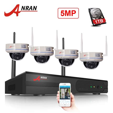 ANRAN 5MP 4CH WIFI NVR Kit H 265 5MP HD Wireless Security Camera