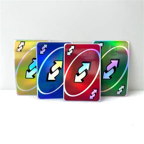 Uno Reverse Holographic Credit Card Bundle Holographic Credit Card