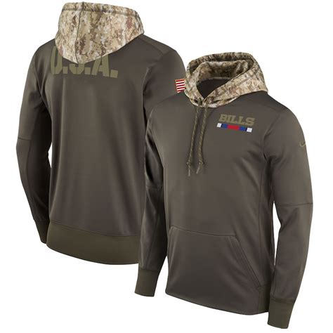 Nike Buffalo Bills Olive Salute To Service Sideline Therma Pullover Hoodie