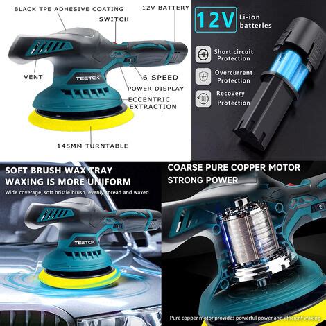 Polisher Cordless Car Buffer Polisher Cleaner Portable Polishing