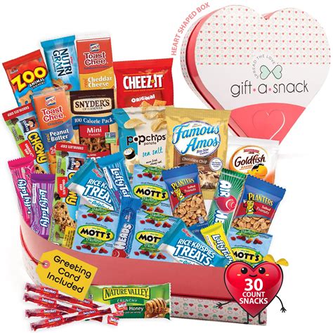 Heart Snack Box Variety Pack Care Package Count College Student