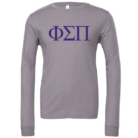 Phi Sigma Pi Lettered Long Sleeve T Shirts Greek Graduate