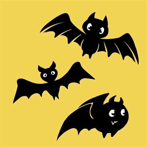 Morcego Halloween Preto Vector Simples E Bonito Vetor Premium