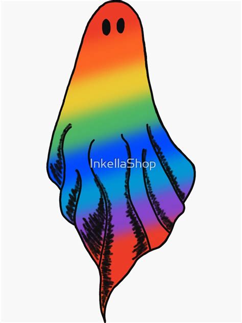 Lgbtqia Pride Ghostie Sticker For Sale By Inkellashop Redbubble