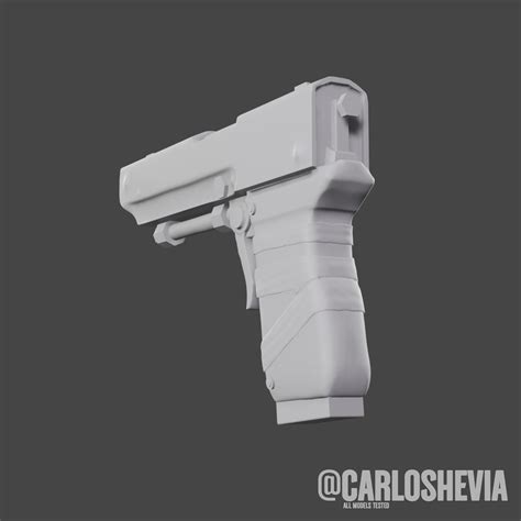 Stl File Rust Semi Automatic Pistol 🔫 ・3d Printer Model To Download・cults