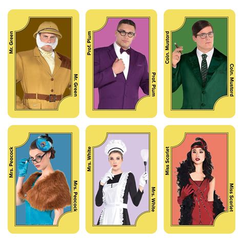 Clue Character Cards