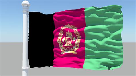 Afghanistan Flag 3D model | CGTrader