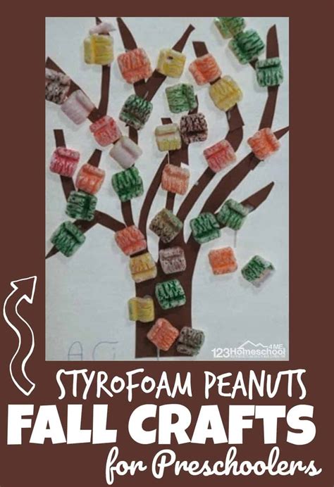 Styrofoam Peanuts Fall Crafts for Toddlers and Preschoolers | Fall ...