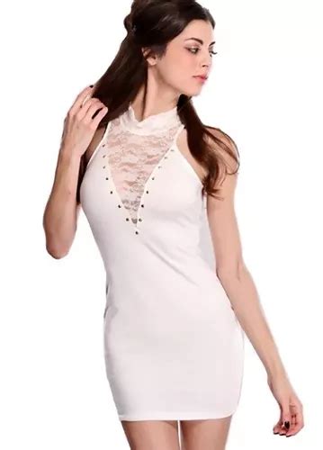 Vestido Sexy Blanco Corto Elegante Moderno Antro Fiesta Mercadolibre