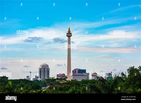 Jakarta Indonesia Th February Frog Eye View Of Tugu Monas