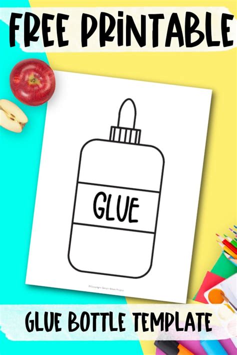 Free Printable Glue Bottle Template – Simple Mom Project