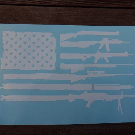 Rifle American Flag Etsy