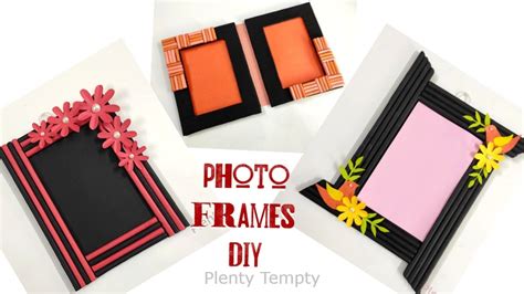 3 Easy Photo Frame Ideas Unique Handmade Photo Frames Quick Photo Frame Making At Home Diy