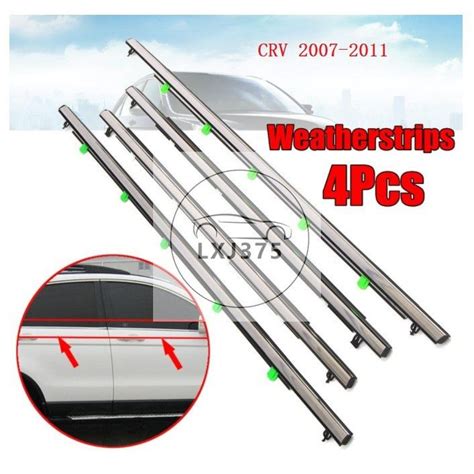 1SET 4PCS Crv Honda CR V CRV 2007 2011 Weatherstrip Window Seal