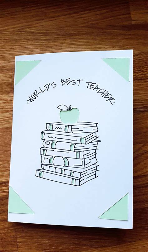 World's Best Teacher Card Goodbye Teacher Card Teacher | Etsy