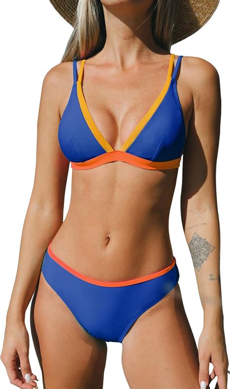 Amazon Cupshe Women S Bikini Sets Two Piece Swimsuit V Neck