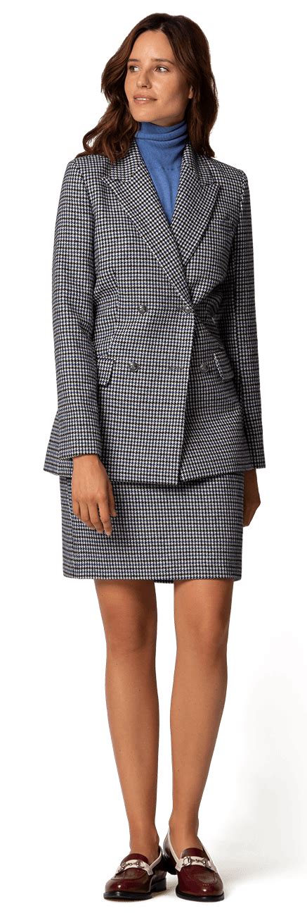 Double Breasted Short Skirt Suit Relaxed Fit Sumissura