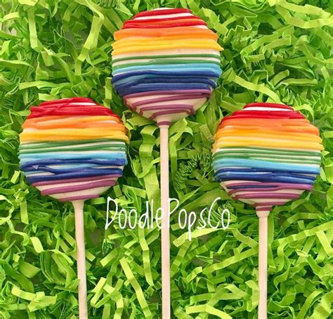 Rainbow Oreo Cookie Pop Birthday Party Favor Chocolate Covered Oreo