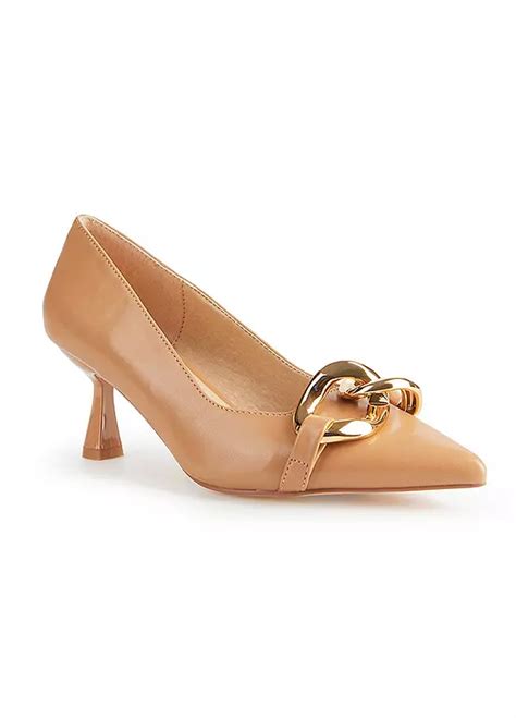 Freemans Nude Chain Trim Court Shoes Kaleidoscope