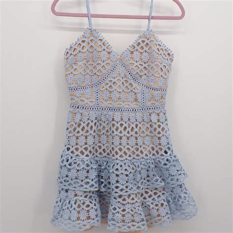 Lulu S Dresses Lulus Beauty And Lace Light Blue Crochet Lace Mini Dress Poshmark